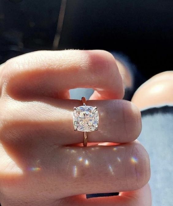 3 carat cushion diamond ring