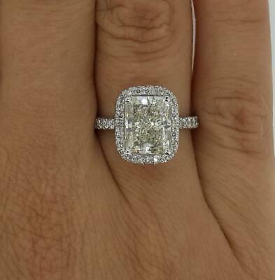 3 carat radiant halo diamond ring