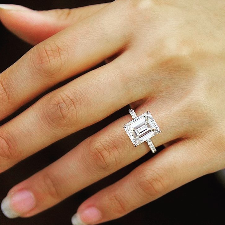 5 Carats Emerald Cut Engagement Ring. $543,000 | Engagement ring cuts,  Emerald engagement ring cut, Tiffany engagement ring