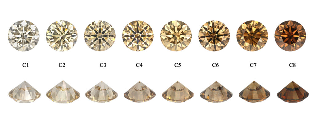 Champagne colored diamonds