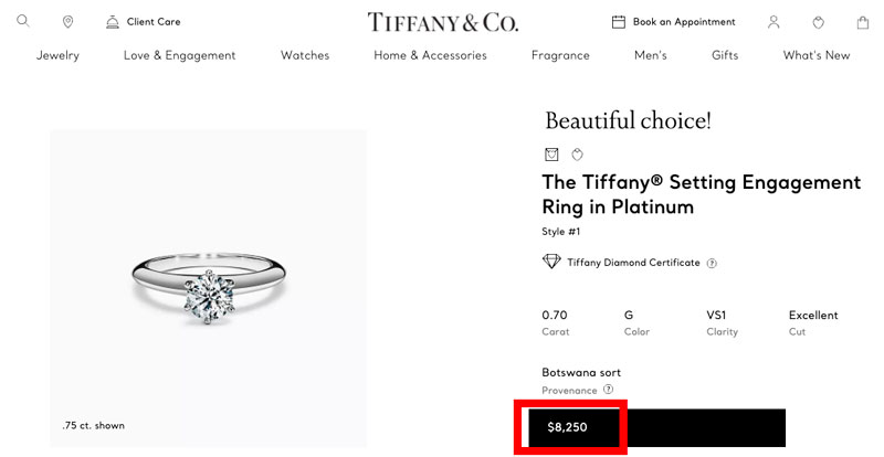 Cheap tiffany diamond ring