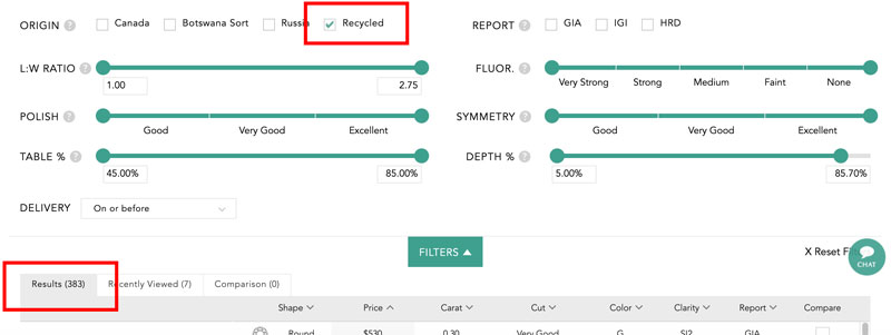 brilliant earth review reycled diamonds