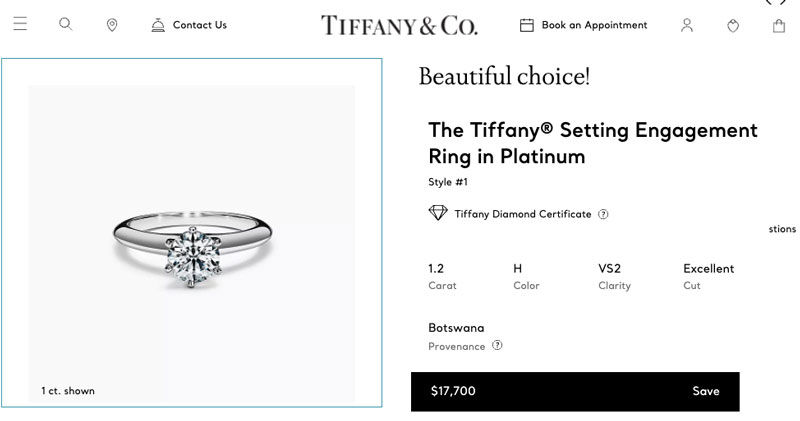 whats my diamond worth tiffany original price