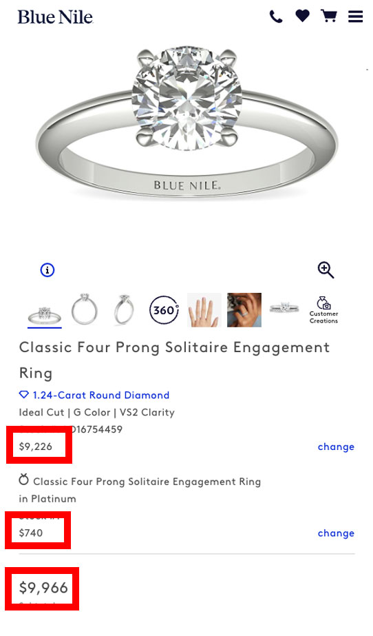 sell engagement ring solitaire setting