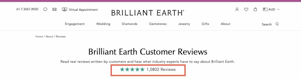 Brilliant Earth reviews