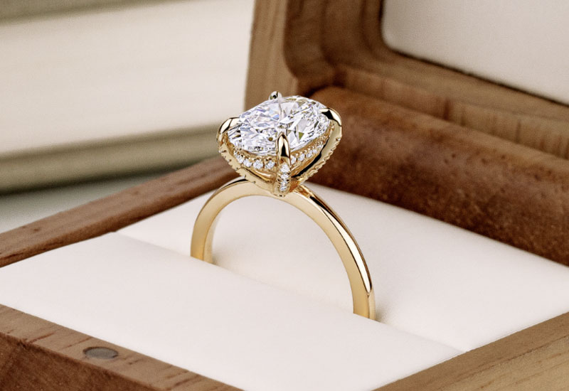 Round Brilliant Cut Channel Set Moissanite Engagement Ring