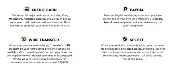 james allen payment options
