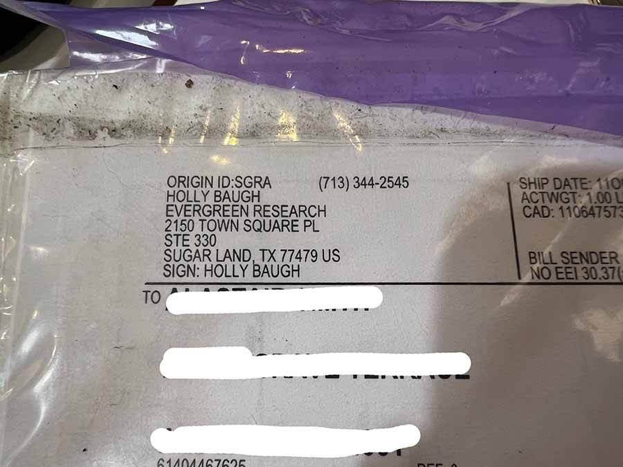 Whiteflash packaging address