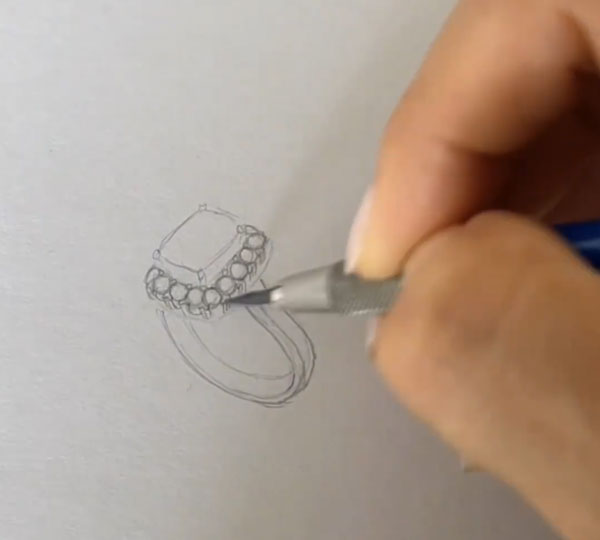 Wove custom ring illustration