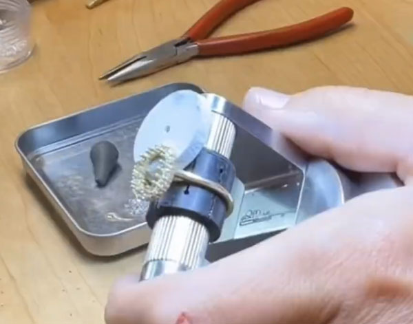wove custom ring setting
