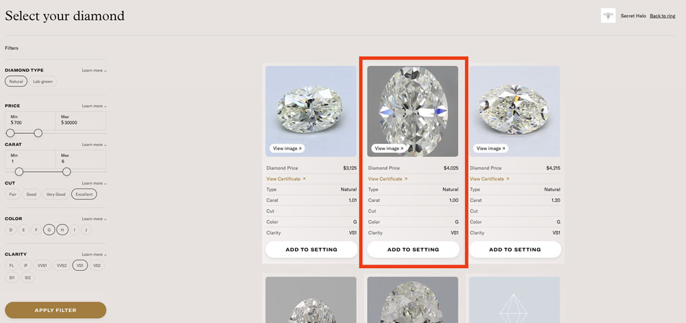 wove oval diamond