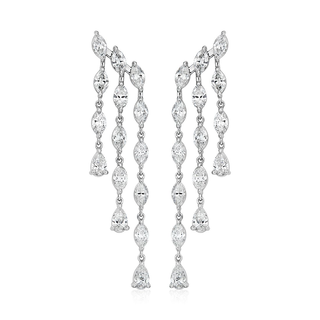 Diamond Trio Drop Earrings