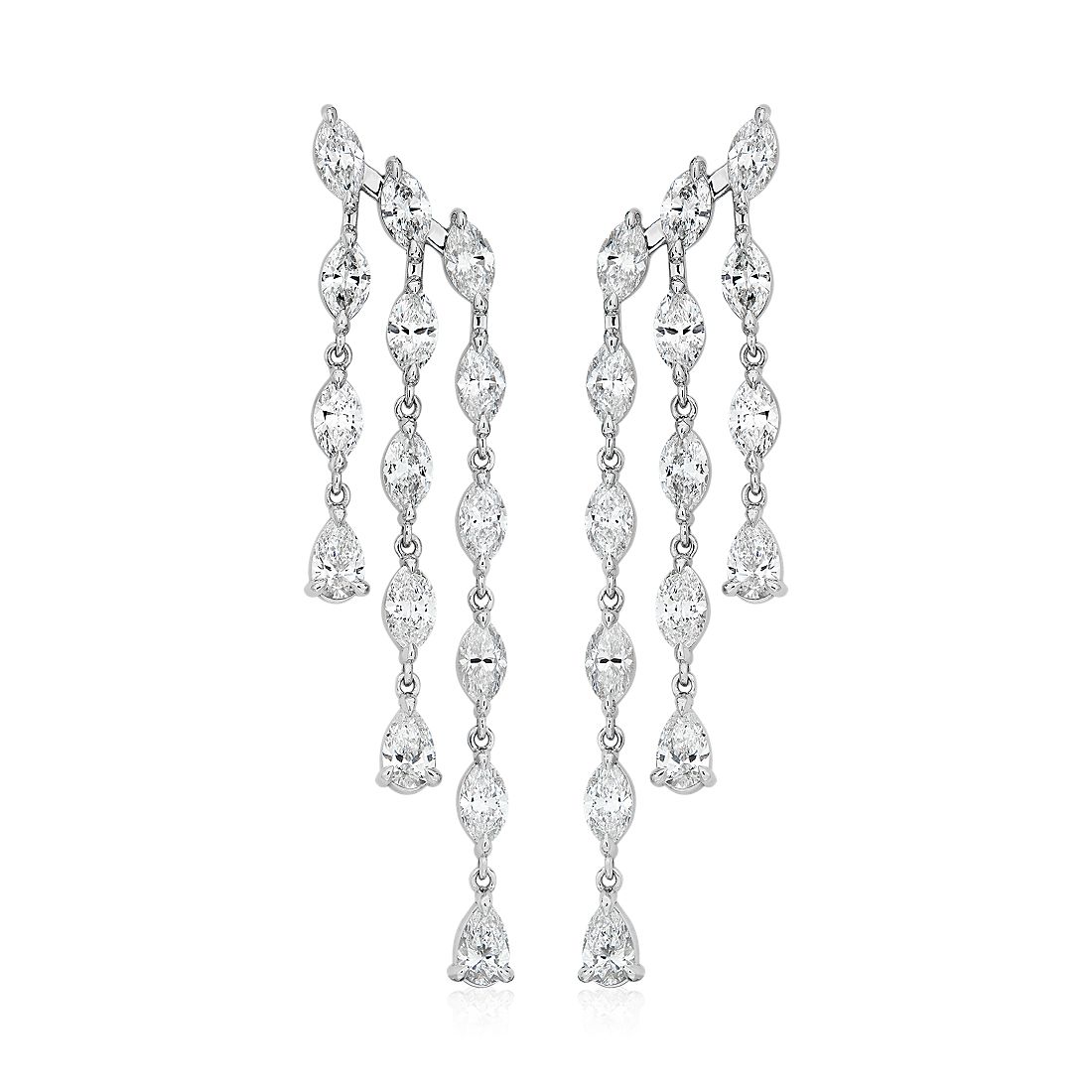 Diamond Trio Drop Earrings