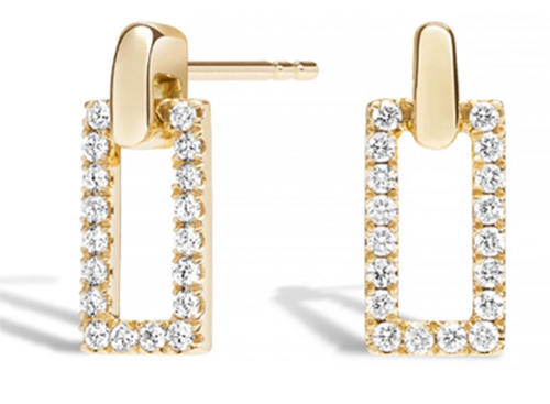 14K Yellow Gold Uptown Diamond Earrings