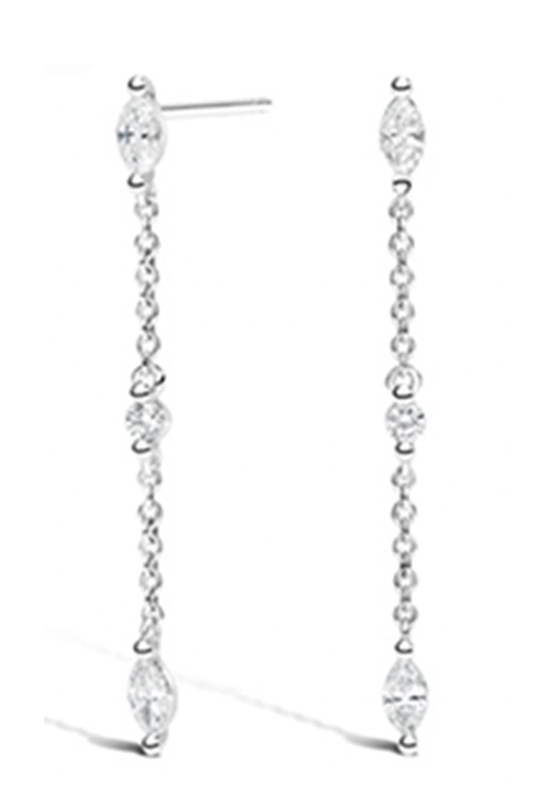 Versailles Diamond Chain Drop Earrings