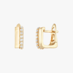 Diamond Huggie Hoop Earrings