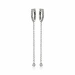 Diamond Mini Drop Earrings in k White Gold