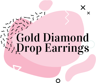 Gold diamond drop earrings