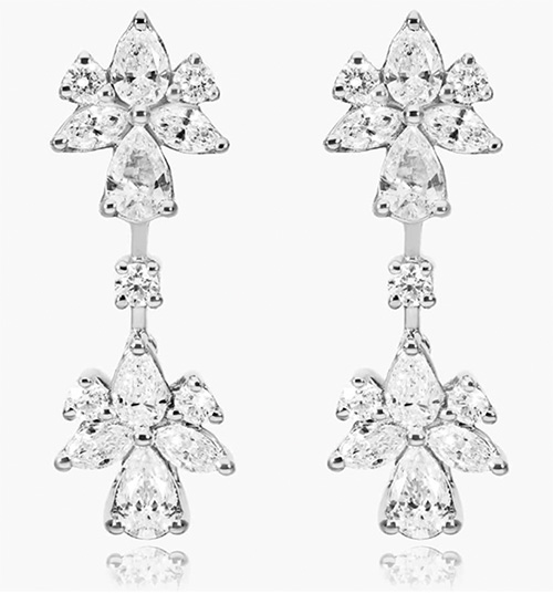 Bird of Paradise Diamond Drop Earrings