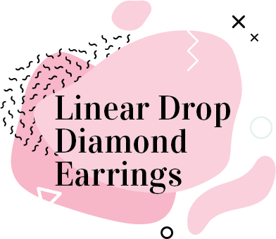 Linear drop diamond earrings