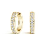 Luxe yellow gold Diamond Huggie Earrings