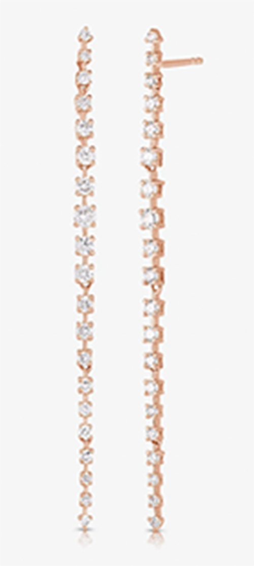 Graduated Diamond Drop Earrings