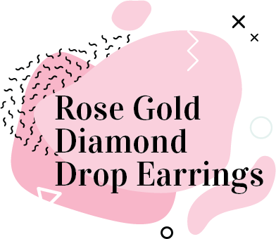 Rose gold diamond drop earrings