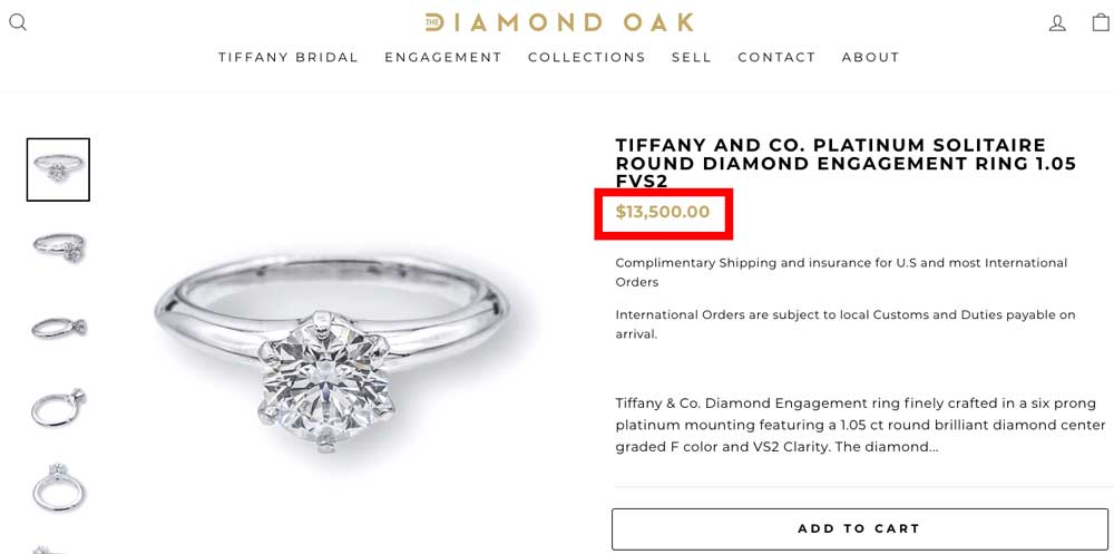 pre owned tiffany diamond ring example