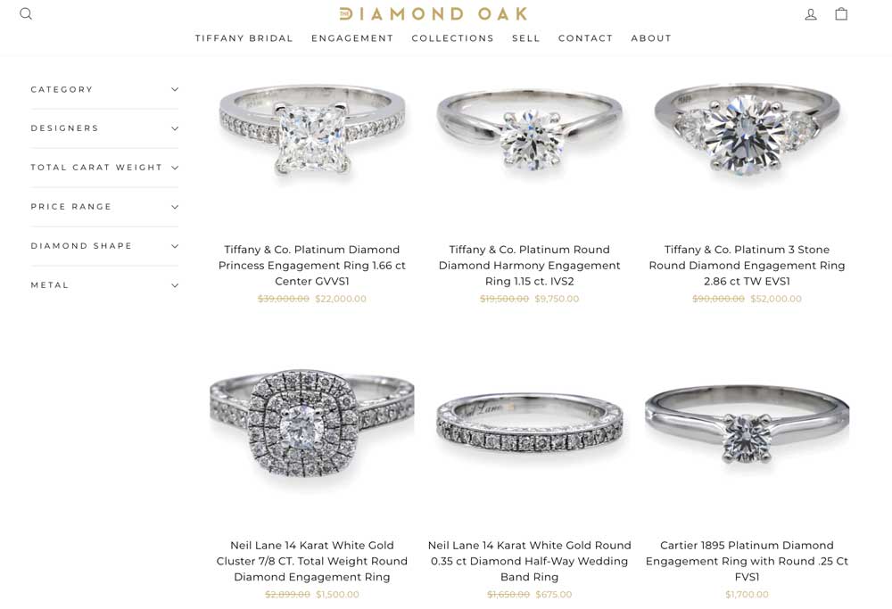 second hand diamond rings from diamond dealer