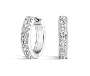 white gold Luxe Diamond Huggie Earrings