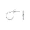 white gold Pave Diamond Huggie Earrings