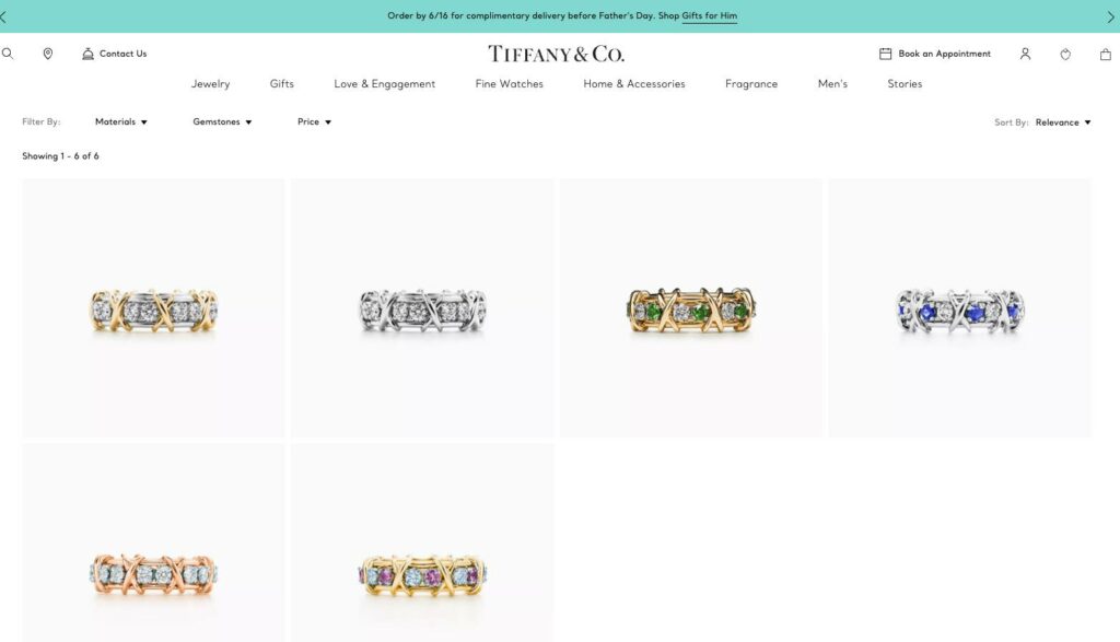 Tiffany Schlumberger Ring selection