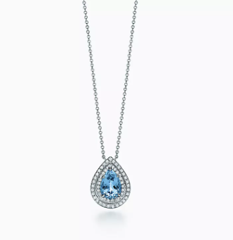 Tiffany soleste pear shaped aquamarine