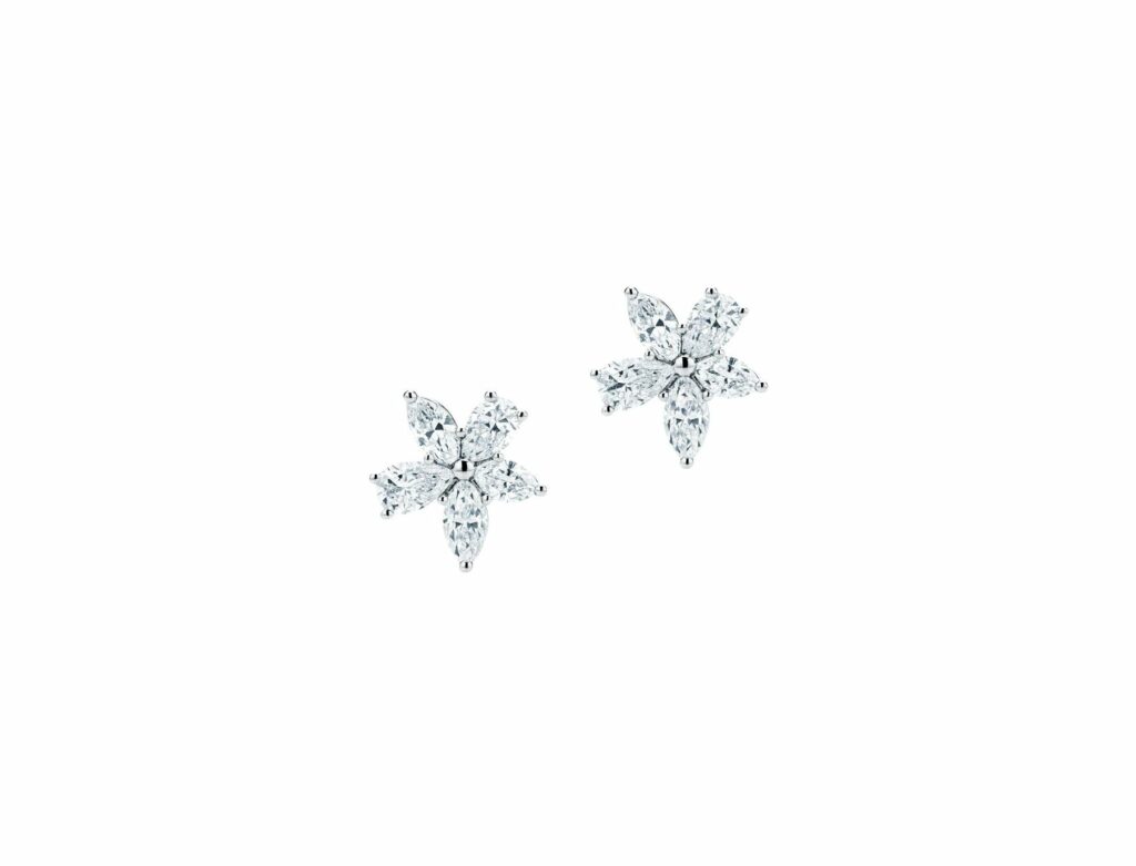 Tiffany victoria stud earrings platinum