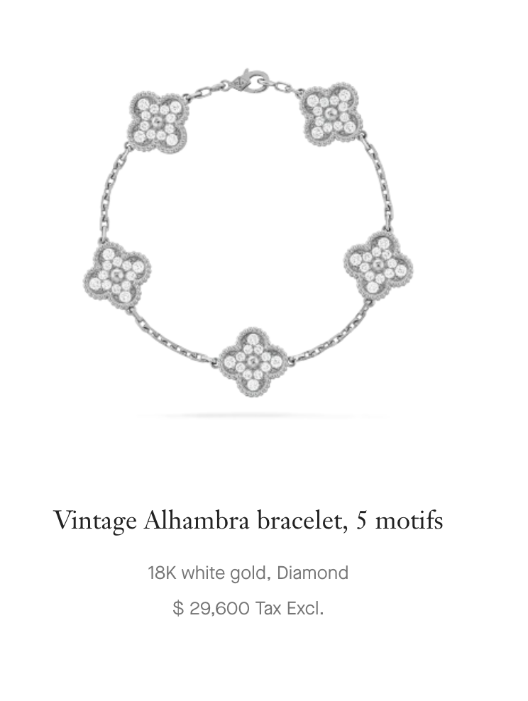 Vintage Alhambra diamond bracelet