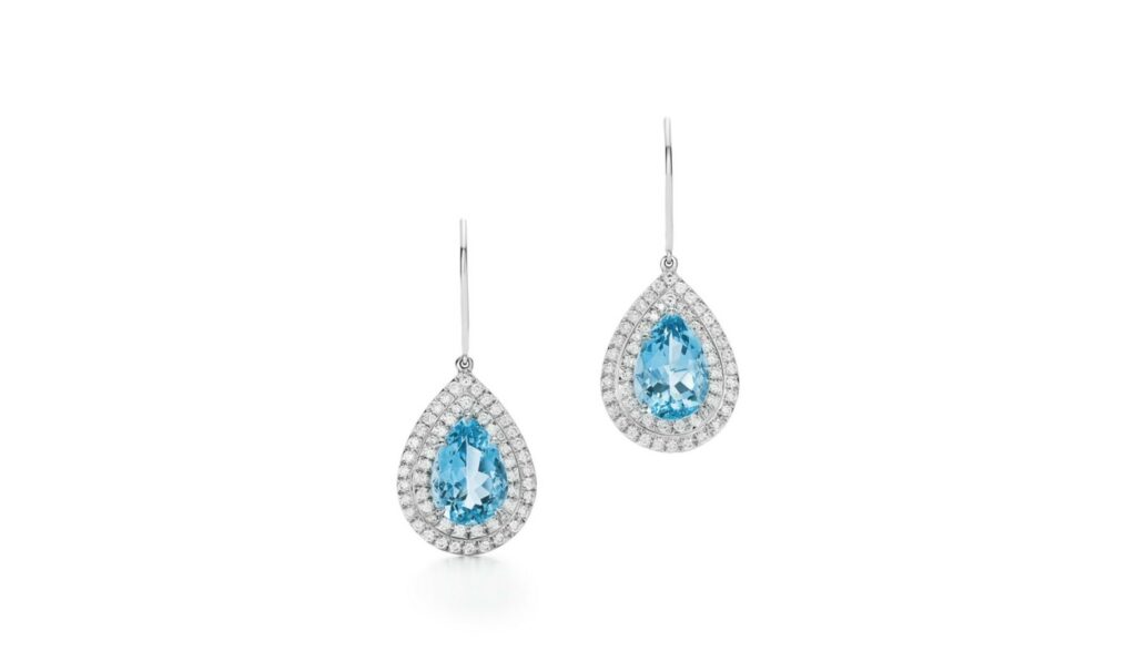 tiffany soleste aquamarine drop earrings